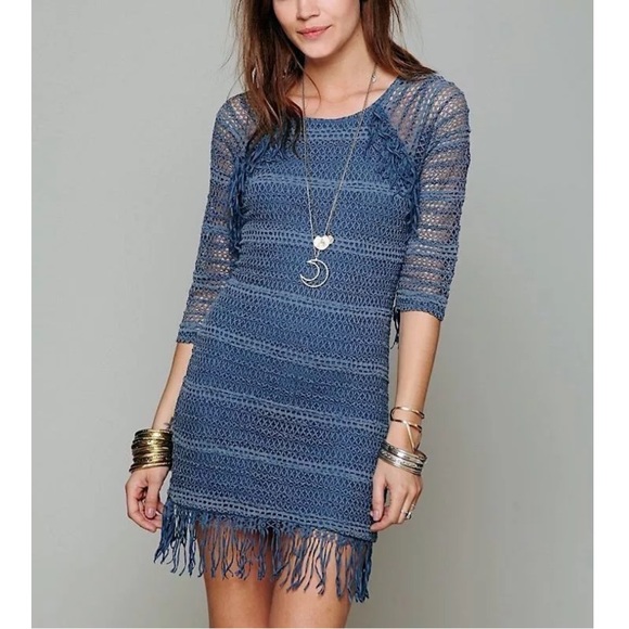 FREE PEOPLE Party Dress Intricate Draped Mini Gown - Picture 2 of 8